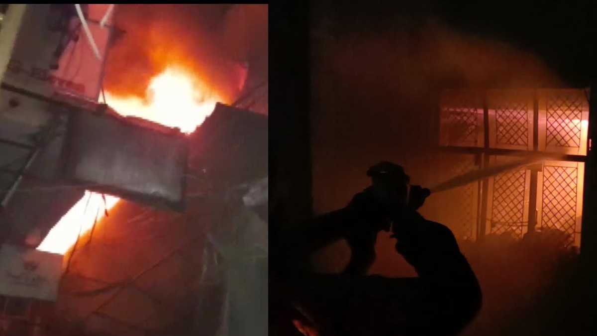 दिल्ली के गांधी नगर कपड़ा मार्केट में आग, काबू पाने में जुटीं 3 दर्जन से ज्यादा दमकल की गाड़ियां